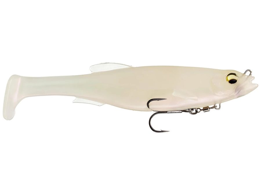 Megabass Magdraft (Pre-Rigged) Albino Pearl Shad · 6" · 1.25 oz