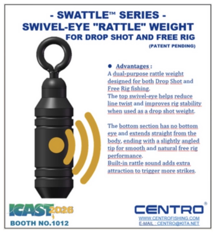 Centro Corporation Swivel-Eye Rattle Weight for drop shot and free rig