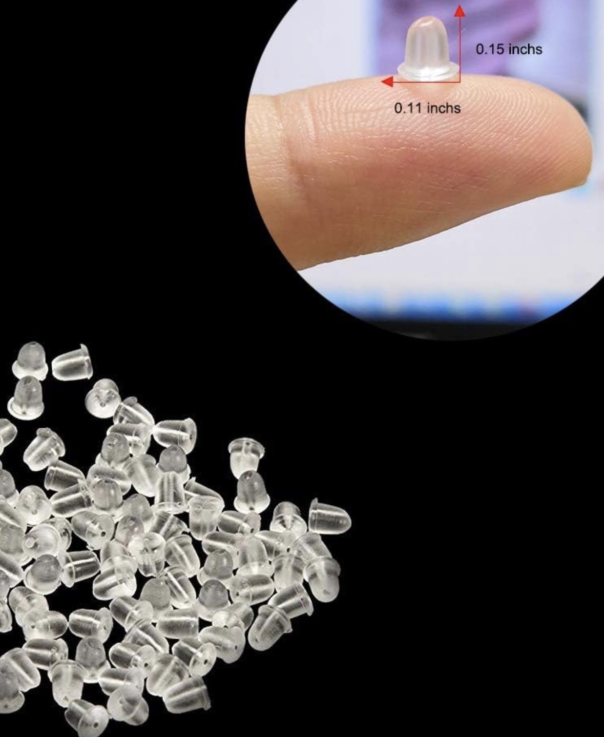 Silicone Earring Backings (100pk) — Other