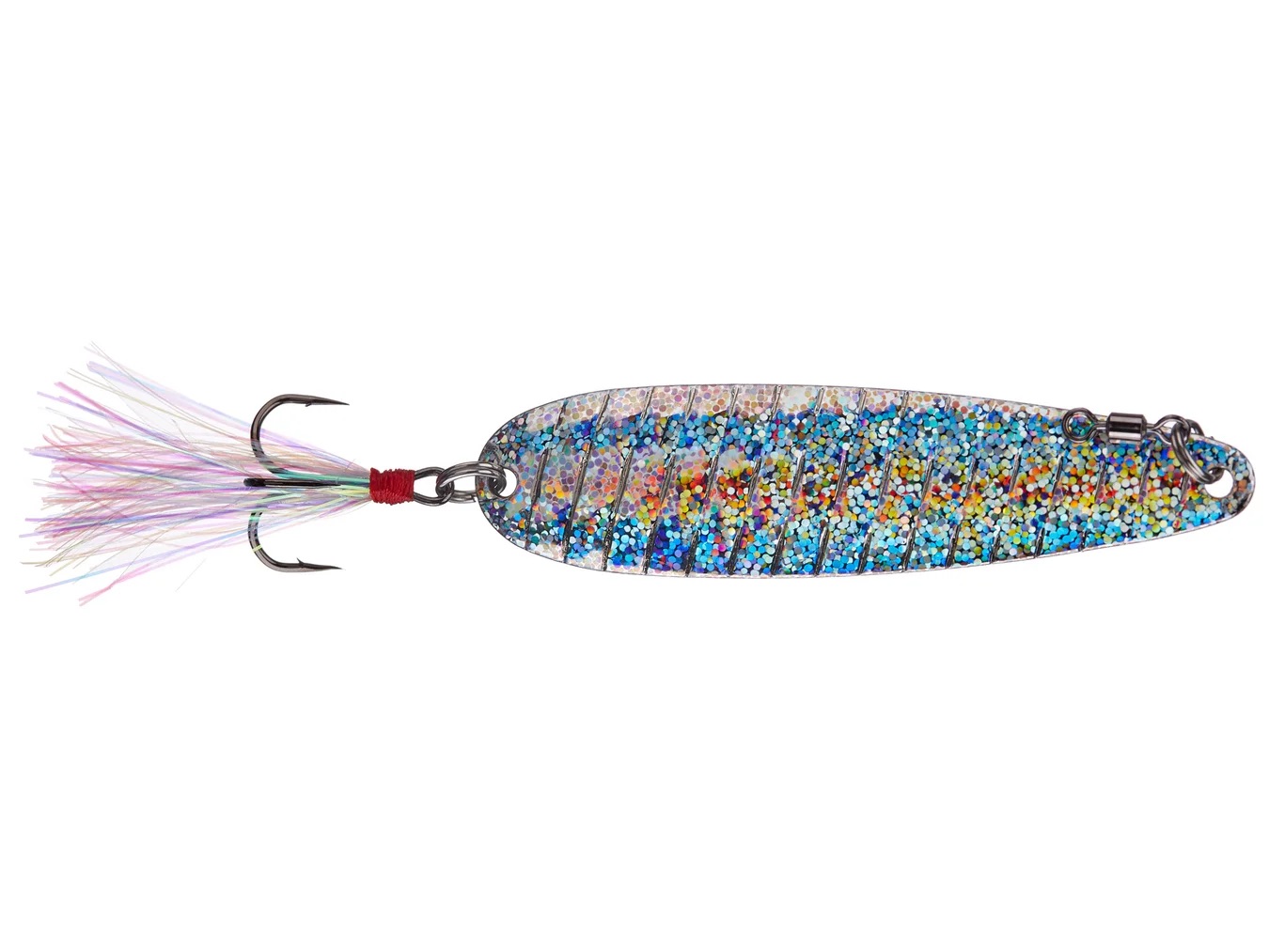 Nichols Lake Fork Flutter Spoon Shattered Glass Silver Scale · 4.75" · 1-1/8 oz